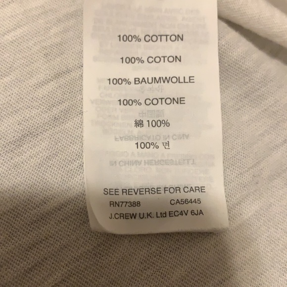 J Crew Ah Ha White Cotton Graphic T-Shirt Tee Top Size M - Picture 7 of 10